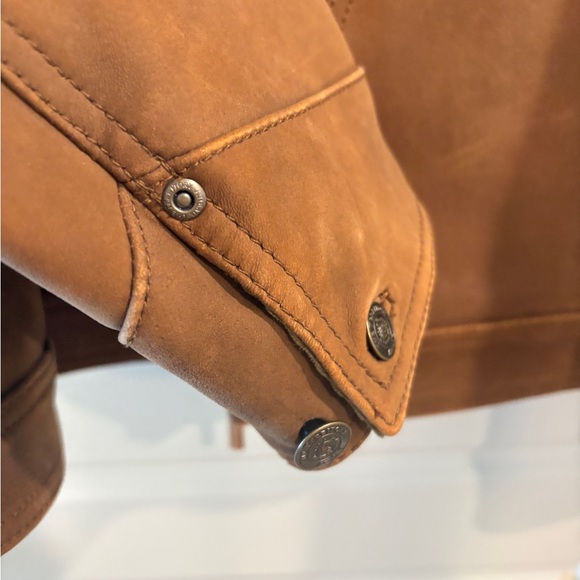 The Territory Ahead Leather Jacket Aztec Southwest Blanket Lined Brown Men’s M - Picture 8 of 15